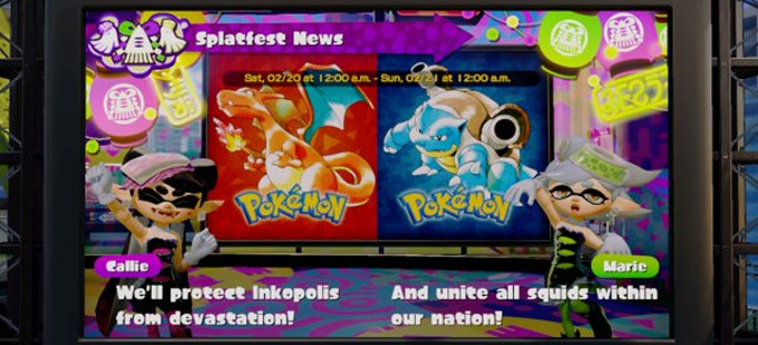 El próximo Splatfest de Splatoon es Pokémon Red vs Blue