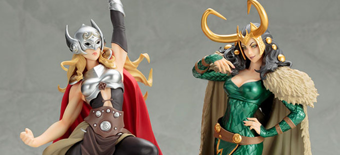 Dale una mirada a las figuras de Thor y Loki de Marvel Bishoujo