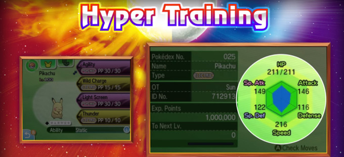 Más datos del Hyper Training de Pokémon Sun & Moon