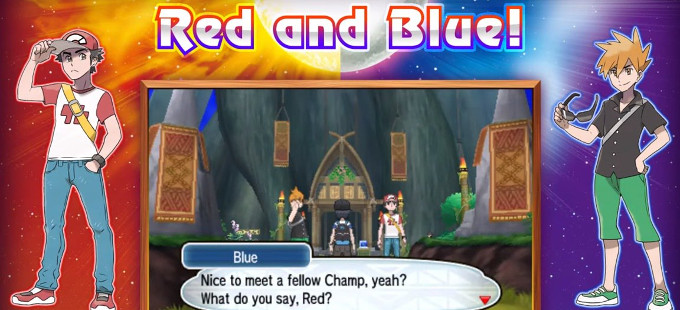 Pelea contra Cynthia, Blue y Red en Pokémon Sun & Moon