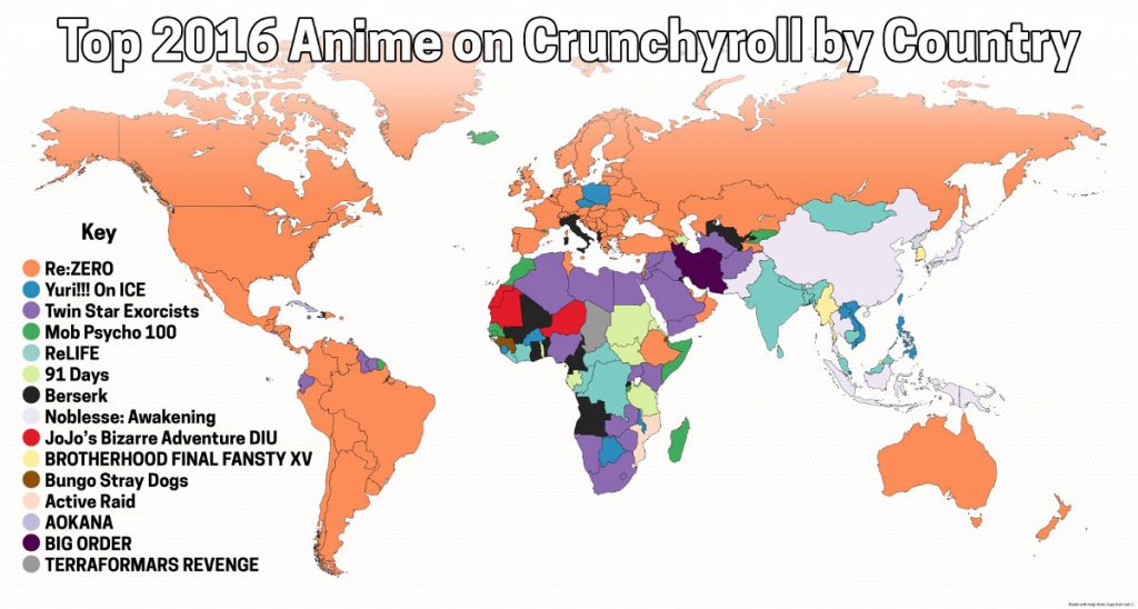 Re:Zero es el anime más visto en Crunchyroll del 2016