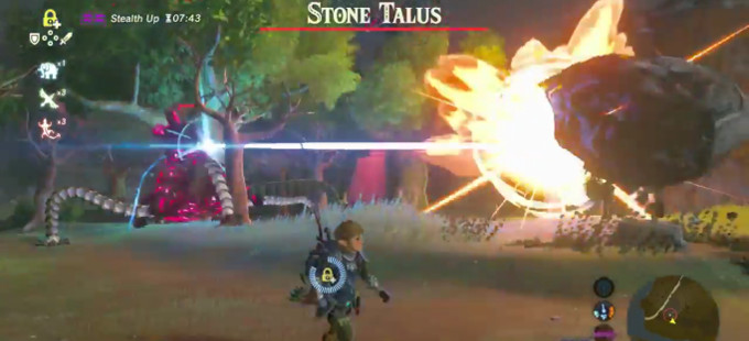 Guardian vs Stone Talus en The Legend of Zelda: Breath of the Wild