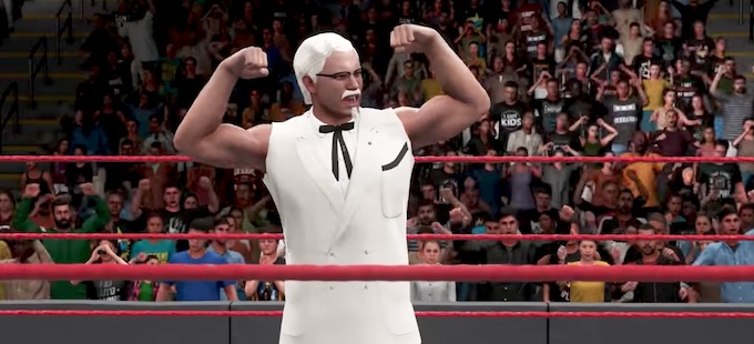 El Coronel Sanders de Kentucky Fried Chicken está en WWE 2K18