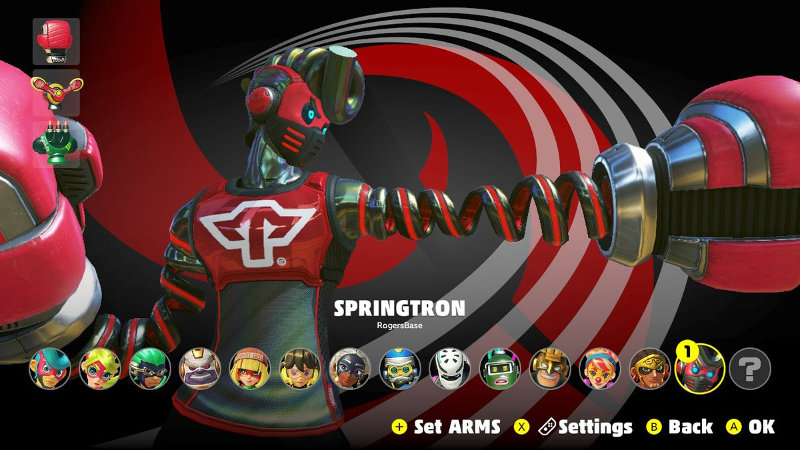 Springtron ya es controlable en ARMS para Nintendo Switch