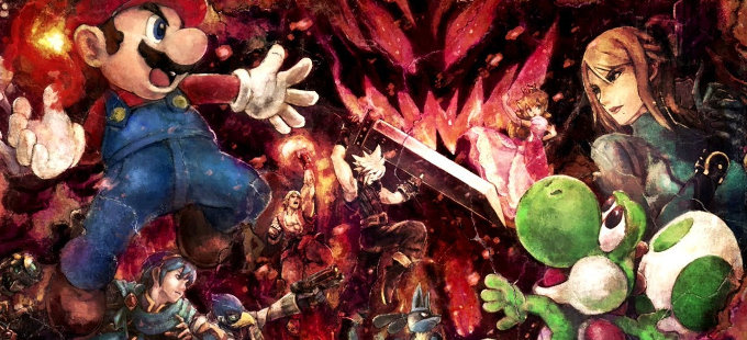 ¿Cómo se creó el mural de Super Smash Bros. Ultimate?