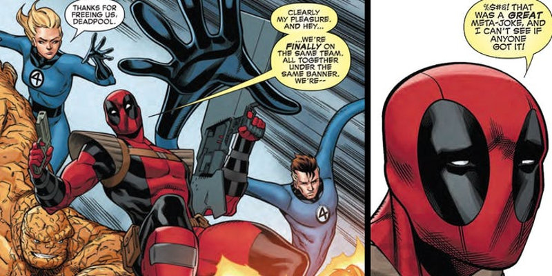 Deadpool da la bienvenida a los 4 Fantásticos a Marvel Studios