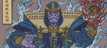 Avengers: Endgame con el arte antiguo japonés es fantástica