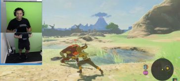 The Legend of Zelda: Breath of the Wild controlado estilo Ring Fit Adventure