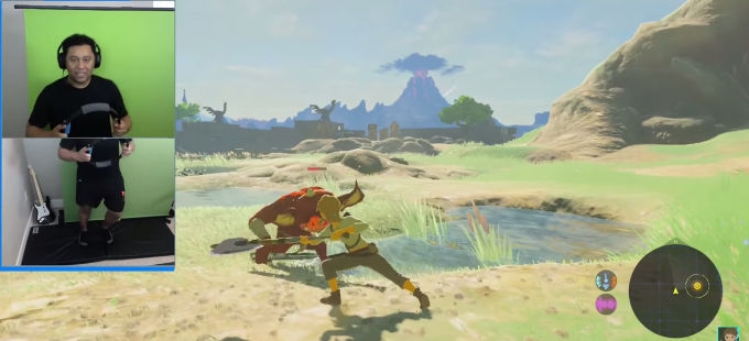 The Legend of Zelda: Breath of the Wild controlado estilo Ring Fit Adventure