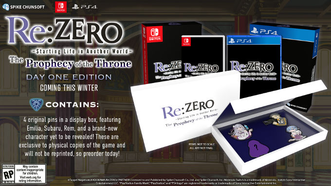 Re:Zero – The Prophecy of the Throne para Nintendo Switch saldrá en invierno