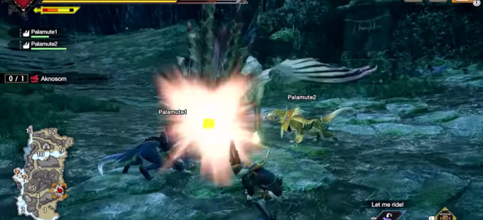 Monster Hunter Rise: Great Sword vs. Aknosom en acción