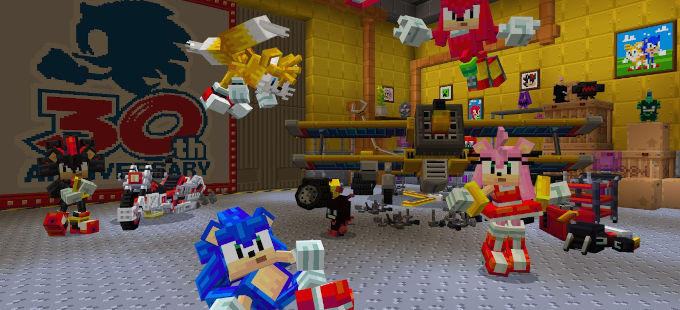 Minecraft celebra los 30 años de Sonic the Hedgehog