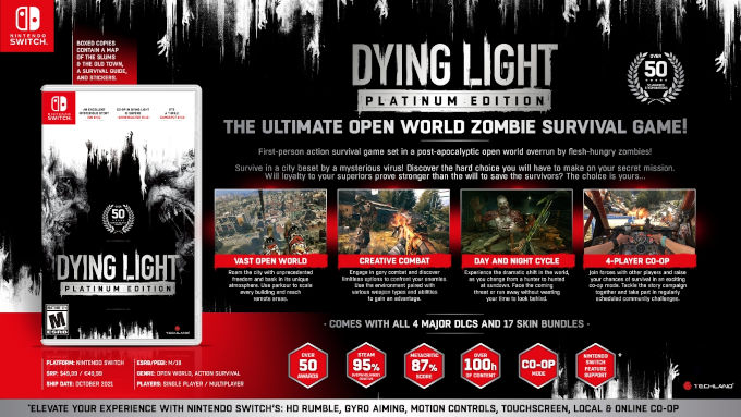 Dying Light Platinum Edition para Nintendo Switch anunciado