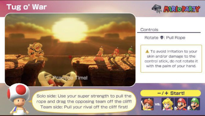 El dolor regresa a Mario Party Superstars con una advertencia