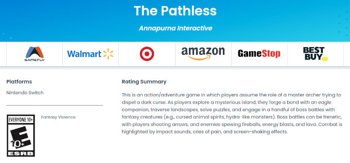 The Pathless llegará a Nintendo Switch según ESRB