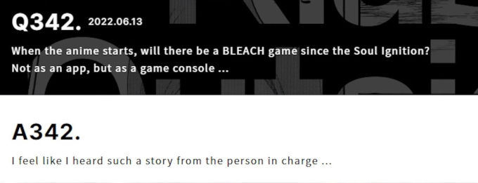 Bleach podría tener un nuevo juego para consolas