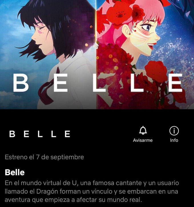 Belle ya tendría fecha de estreno en Netflix
