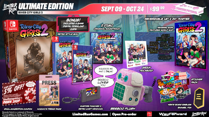 River City Girls 2 detalla su edición de colección para Nintendo Switch