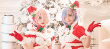 Re:Zero – Ram y Rem en un doble cosplay navideño