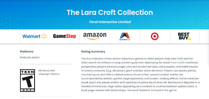 Lara Croft and the Guardian of Light, Lara Croft and the Temple of Osiris, Square Enix, Crystal Dynamics, Feral Interactive, eShop, Nintendo Switch, Tomb Raider