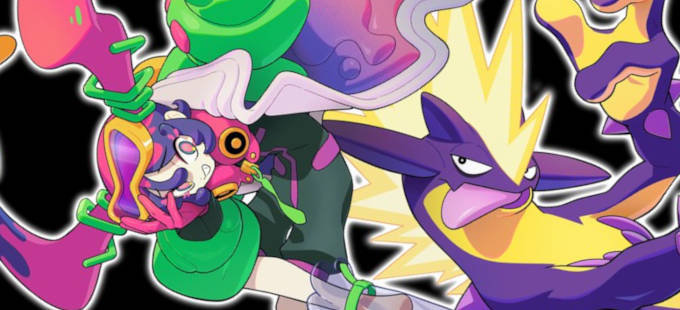 Mira a Hatsune Miku y Toxtricity por artista de Pokémon TCG
