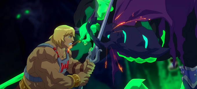 He-Man vs Scare Glow en Masters of the Universe: Revolution