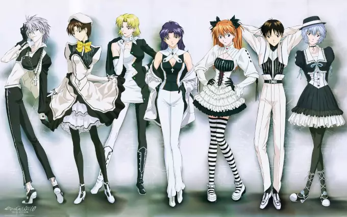 Evangelion: Asuka Langley en un atractivo cosplay de gothic lolita