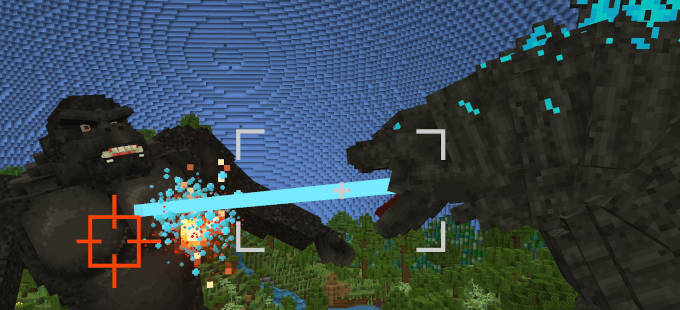 Godzilla llega por cuadriplicado a Minecraft