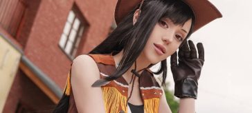 Crisis Core: Final Fantasy VII – Tifa Lockhart de vaquera en un cosplay desde Nibelheim