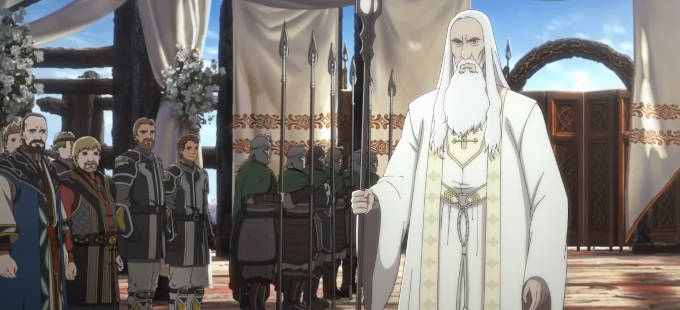 Saruman en The Lord of the Rings: The War of the Rohirrim es igual a Christopher Lee