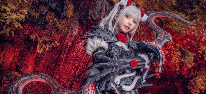 Monster Hunter Wilds: El Lala Barina Alpha Set en un bello y detallado cosplay