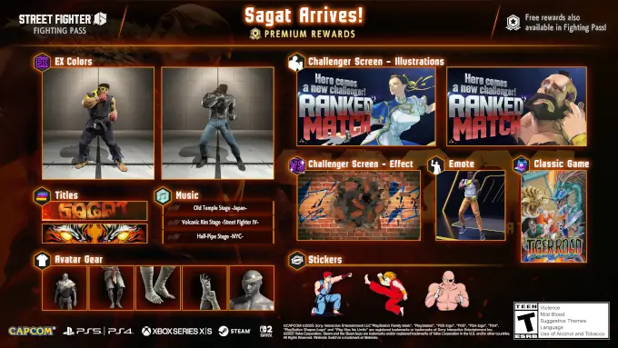 Street Fighter 6: ¿Cómo obtener los trajes EX de Ryu y Ken del Sagat Arrives Fighting Pass?