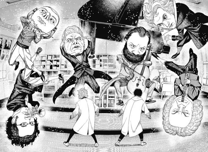 Dandadan: ¿Qué son los retratos de famosos músicos del anime?