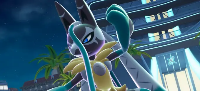 Mega Lucario Z listo para la pelea en Mega Dimension para Pokémon Legends: Z-A