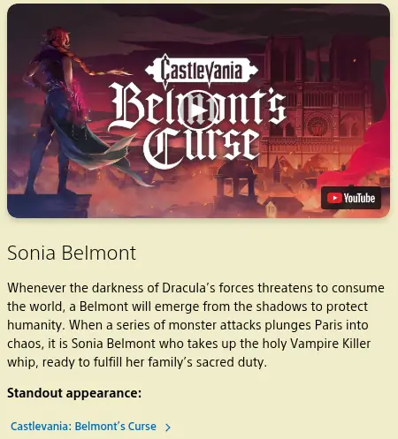 Sonia Belmont regresa en Castlevania: Belmont's Curse