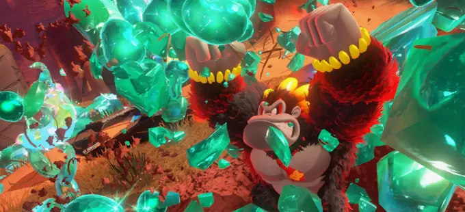 Donkey Kong Bananza y el placer de destruir cosas hermosas según sus creadores
