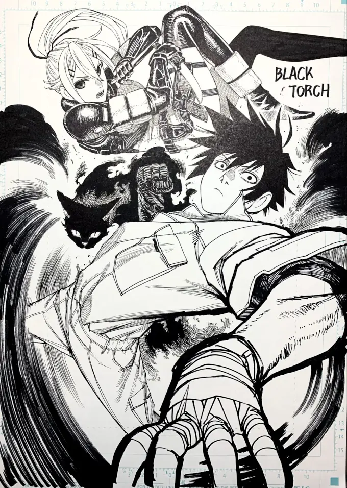 Black Torch: Creador de Dandadan dibuja a Jirou, Rago e Ichika por su anime